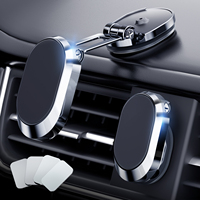 Support de téléphone magnétique pour voiture, support de tableau Prada pliable, support de navigation rotatif à 360 degrés, accessoires de voiture 1
